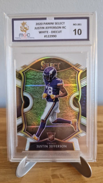 Justin Jefferson Rookie Card Justin Jefferson 2020 Panini Select Rookie Card  #61 - Graded PSA 10 Gem Mint Condition PSA 10 Football Card