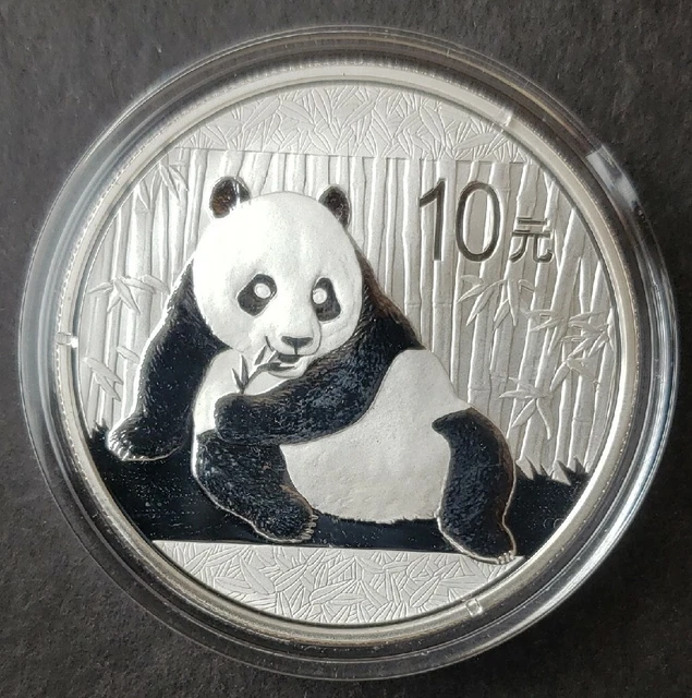 2015 China 10 Yuan 1oz Silver Panda in Mint Capsule
