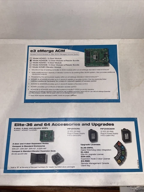 Linear e3 eMerge ACM, Access Control Module ACM2DB 2 Door Module In Box