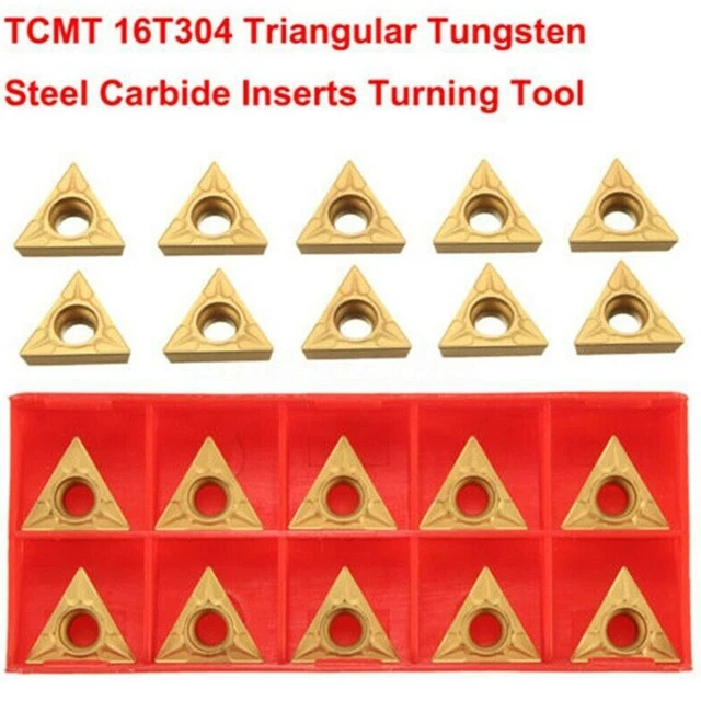 Carbide Inserts Tungsten Turning Tool 1/2 Lathe Replacement TCMT 32.51