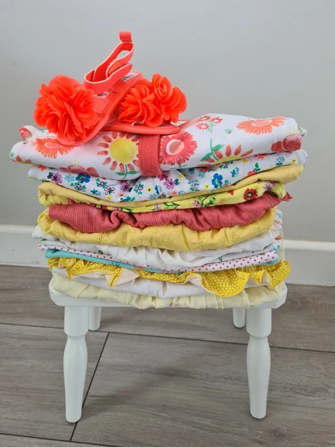 Huge 3-6 Spring Summer Baby Girl Bundle Next Tu Nutmeg Tops Jogger Dresses Short