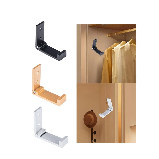 Folding Wall Hooks Coat Towel Hook with Screws for Entryway Closet Farmhouse
