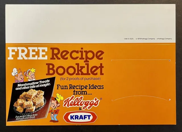 VINTAGE 1979 KELLOGG’S Rice Krispies Treats Cereal Store Display Shelf ...