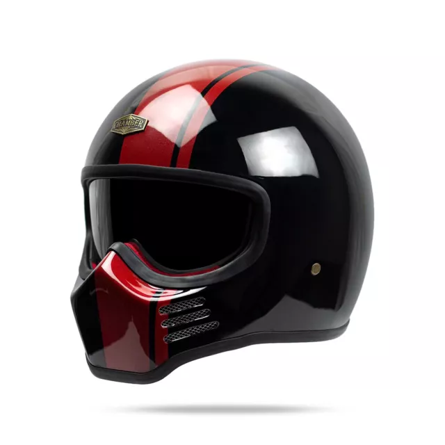 Sale! Vintage Custom Helmet Mt Zero Red Lines For Cafe Racer Chopper Motorcycle