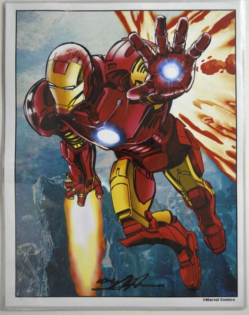 Invincible IRON MAN PRINT HAND SIGNED Neal Adams w COA