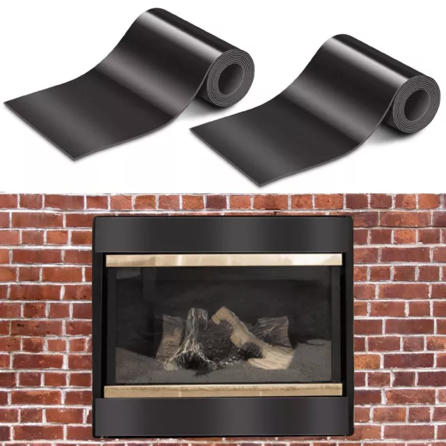 Black Magnetic Fireplace Draft Shield Keep Out Unwanted Air Lower Bills
