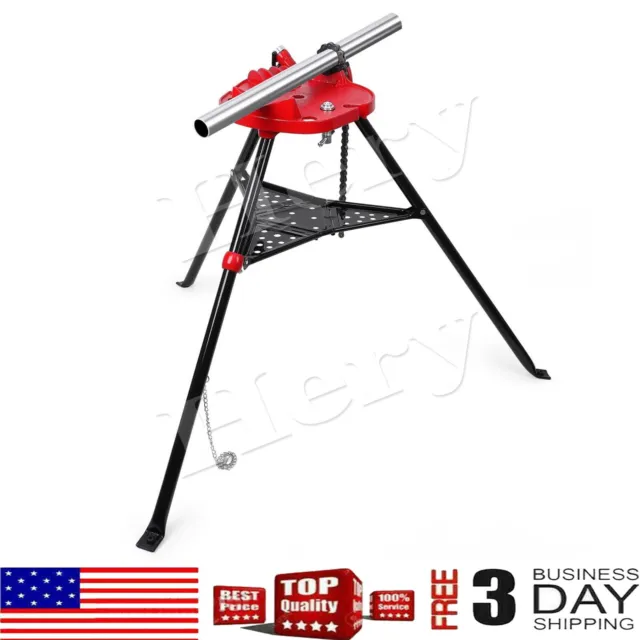 Foldable Tripod Pipe Chain Vise 1/8"- 6" Capacity Stand w/ Harden Teeth&Chain US