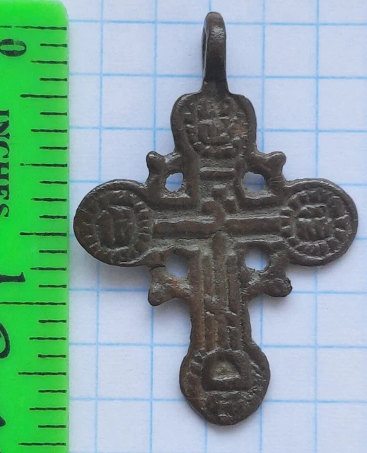 Ancient Viking cross Roman artifacts Medieval cross pendant 2.4 g