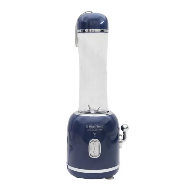 High-Tech Frullatore Da 300 W Con Capienza 600Ml Con Mini Bullet Sportivo Blu