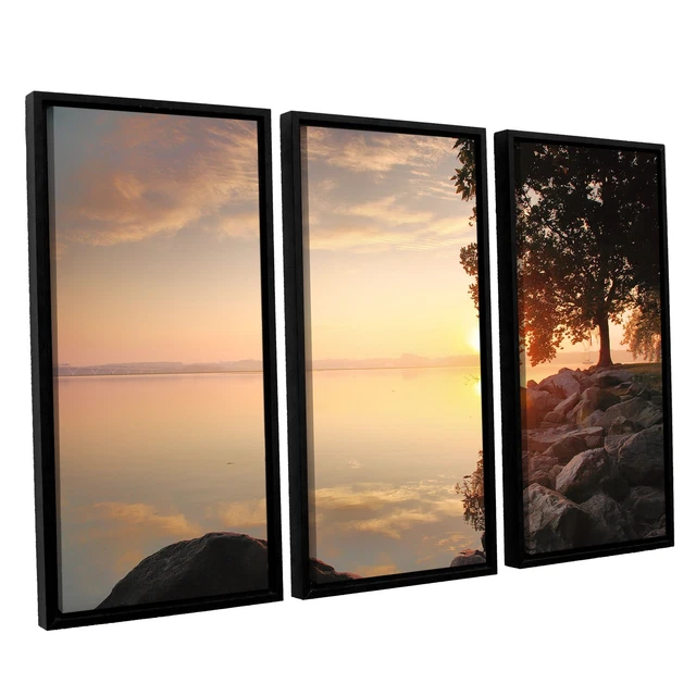 ArtWall Steve Ainsworth 'Renewal' 3 Piece Floater Framed Multi 36x54