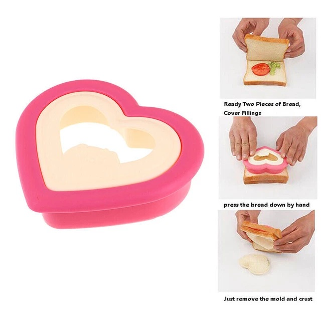 Cortador de sándwiches en forma de corazón molde tostadora pastel galletas hágalo usted mismo