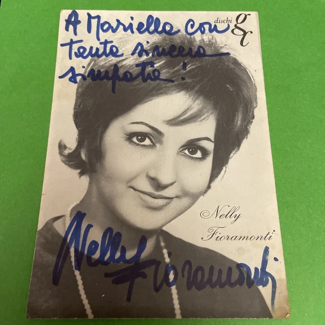 AUTOGRAFO ORIGINALE cantante nelly fioramonti moglie Tony Cucchiara EUR