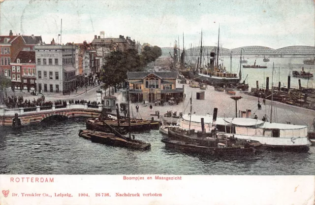 Postkarte - Niederlande - Boompjes In Maasgericht - Rotterdam - Docks - 1904