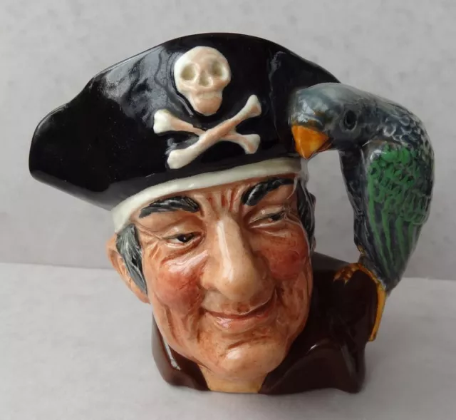 VINTAGE ROYAL DOULTON SMALL (10cm) CHARACTER TOBY JUG "LONG JOHN SILVER" D6386