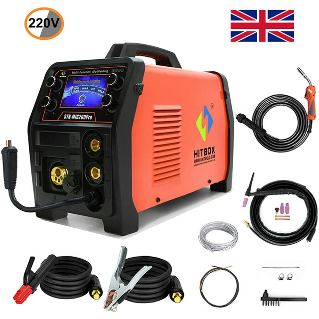 5 IN 1 Aluminum Mig Welder Inverter Tig Arc Welding Machine 200A 220V