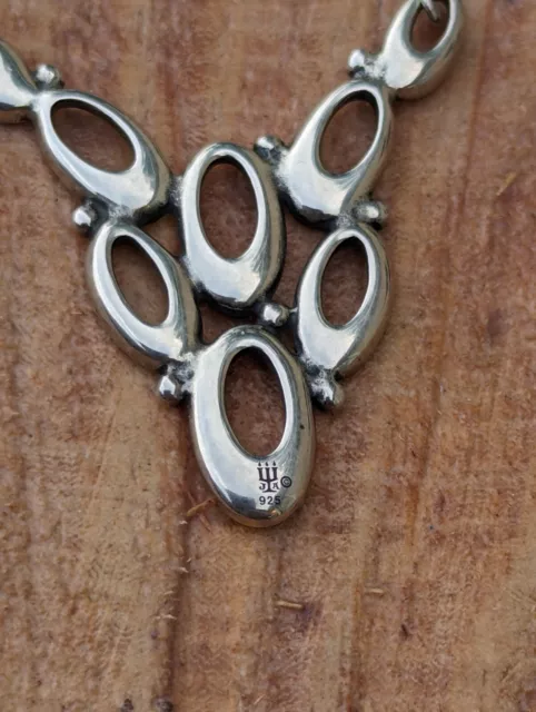 James Avery Sterling Oval Loops Necklace In V Pattern