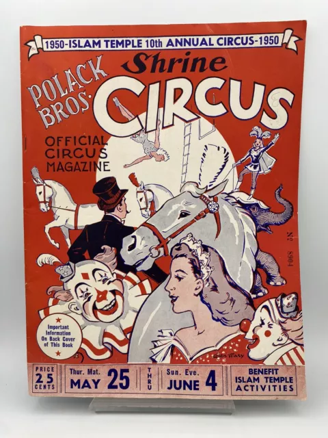 Polack Bros. 1950 Shrine Circus Program San Francisco California