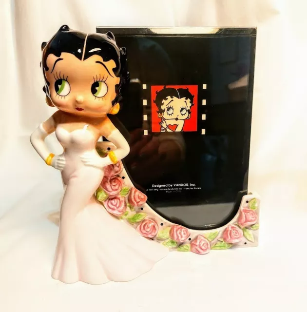 NEW UNUSED Betty Boop 1991 Vandor Ceramic Picture Frame King Features Syndicate