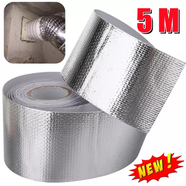 Aluminium Foil Adhesive Sealing Exhaust Header Pipe Cool Tape Heat Insulation AU