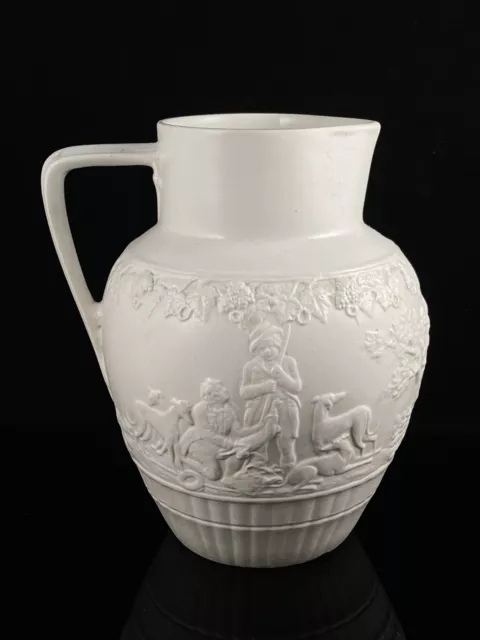 Antique Style Minton Salt Glazed Water Jug Ewer Reproduction of 18th Century