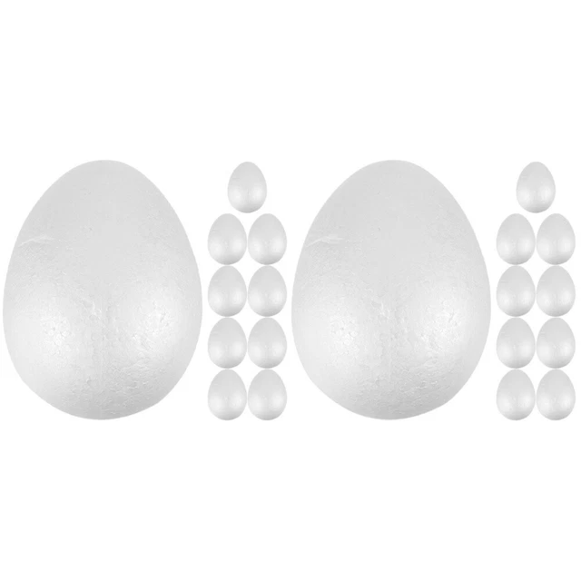 20 Pcs Imitation Fake Eggs DIY Craft Painting Artificial Chicken Child | UK