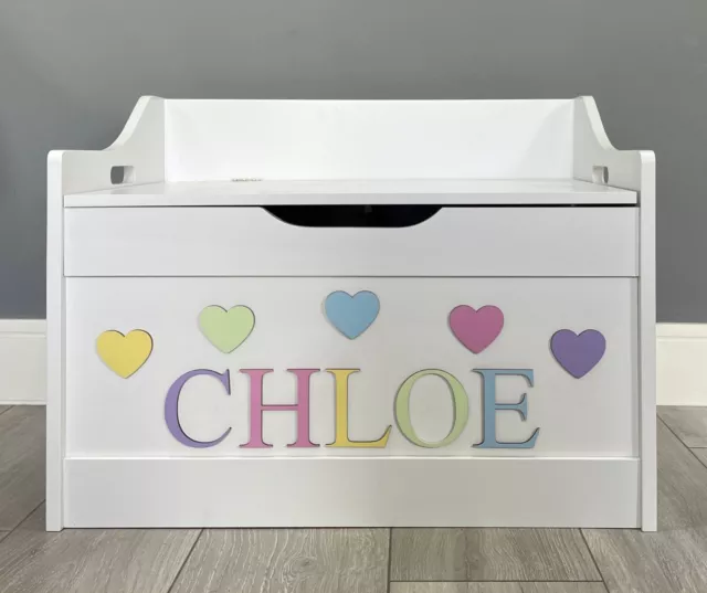 Personalised Toy Box Name And Shapes - Any Name Colour Sign