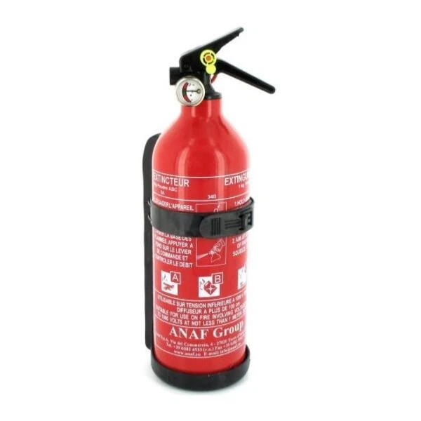Extincteur 1Kg avec Manomètre pour Voiture Certifié