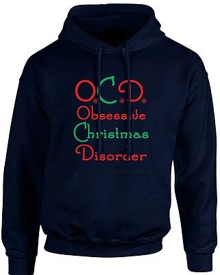 OCD Obsessive disordine Natale Xmas Unisex Felpa con Cappuccio 10 Colori (S-5XL) da swagwe