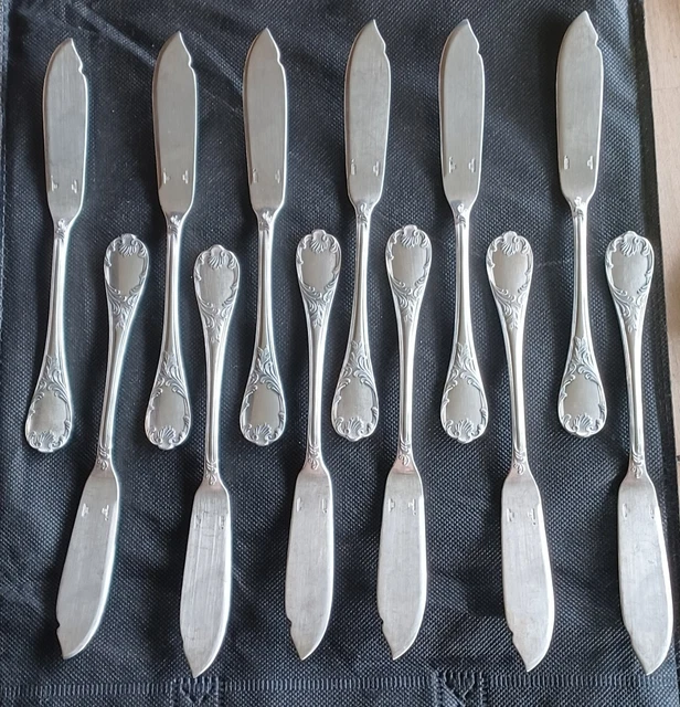 12 couverts à poisson métal argenté orfèvre christofle modèle