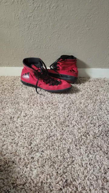 Adidas Jake Varner Wrestling Shoes - Red/Black Size 8