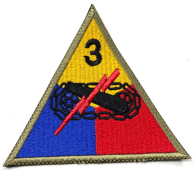 WWII US 3RD Armored "Spearhead" Division Jacket Sleeve Insignia Patch £