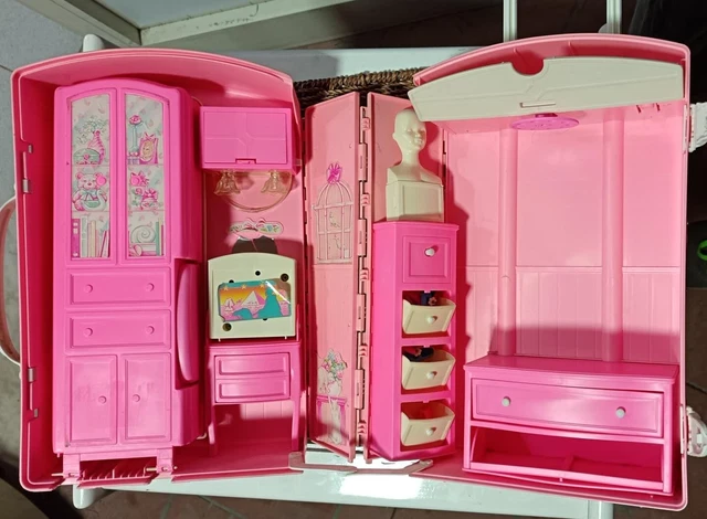 Mallette Barbie Travelin’ House - Mattel 1995 - Réf 15427 - Italie - Avec Accessoires