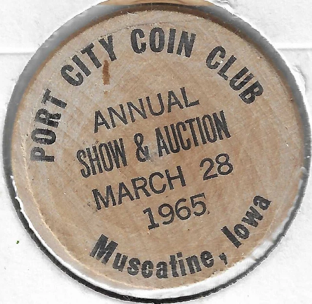 1965, PORT CITY Coin Club Annual Show & Auction, Muscatine, Iowa