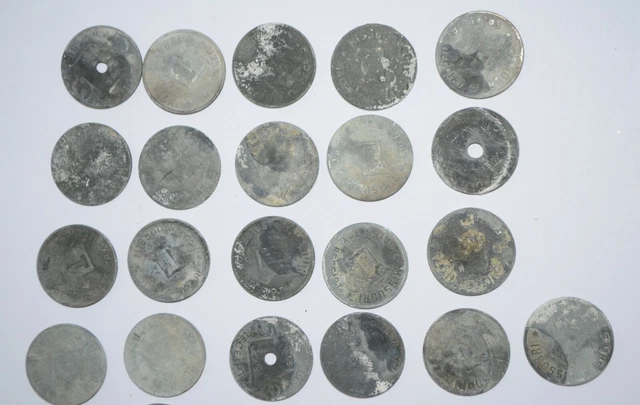 Vintage Missouri Sales Tax Tokens Mils Metal 38 Solid 5 Center Holes