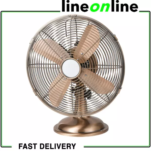 Ventilateur de table bronzé Ø 40cm Vinco 70617