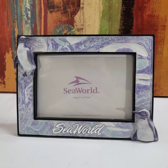 Seaworld Blue Penguin 3D Picture Frame fits photo size 4 x 6