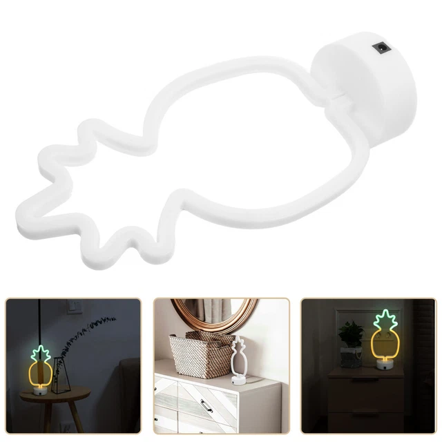 PINEAPPLE NEON SIGNS with Holder Shaped Lamp LED Night Light £12.99