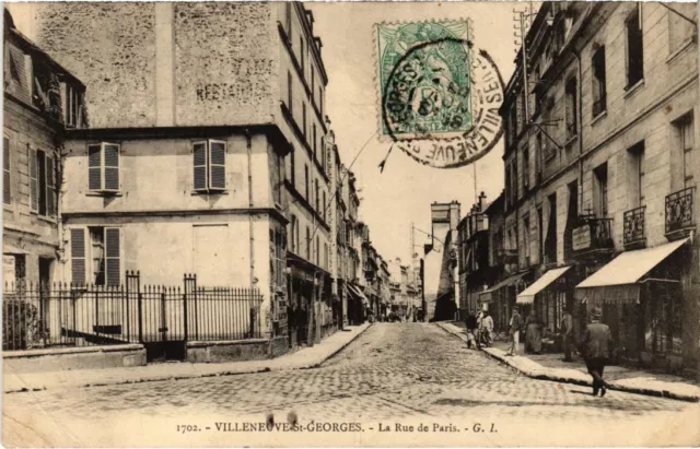 CPA AK Villeneuve St.Georges La Rue de Paris FRANCE (1282847)