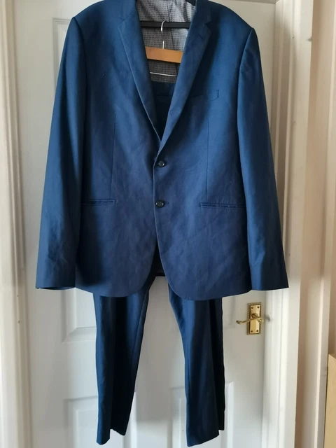 Pantaloni Matalan Taylor & Wright 2 pezzi blu circonferenza petto 44 L 38R