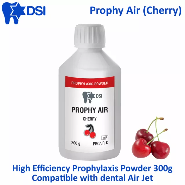 Dental DSI Prophy Air Prophylaxis Powder Teeth Polish Stain Remove Cherry 300g