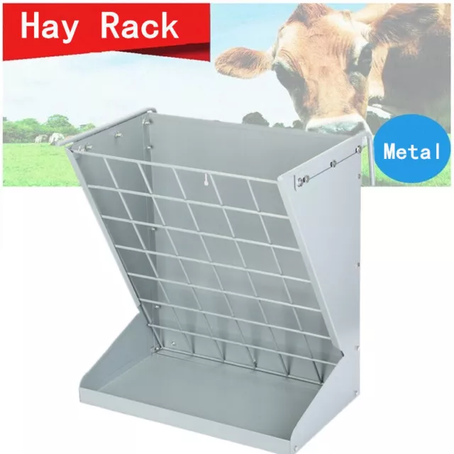 Alloy Steel Heavy-Duty 2-in-1 Hay Grain Feeder Rack for Horse Sheep Livestock