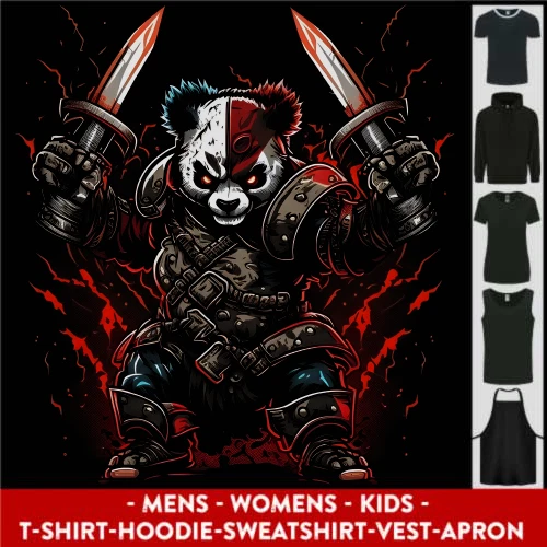 Panda Warrior Bear MMA SCI-FI Samurai Uomo Donna Bambini Unisex