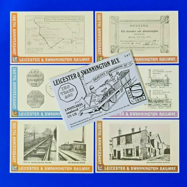 Ensemble De 6 Cartes Postales Dalkeith Postales,Leicester & Swannington Chemin