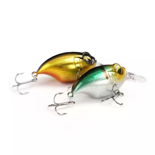 Fishing Lure 38mm/8g 48mm/11g High Quality Hooks 10 Colors Hard Fishing Cran SN❤