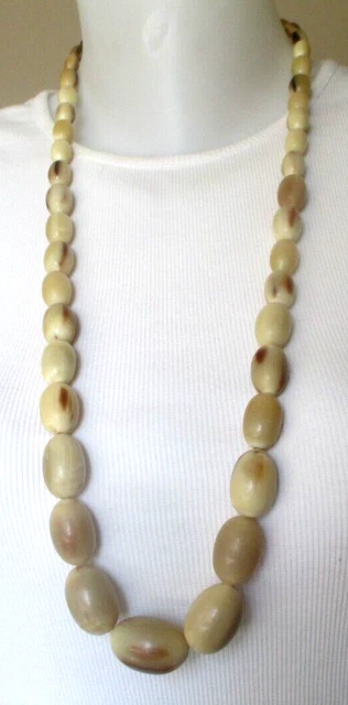Collier Vintage En Bakélite Art Déco – Perles Et Fermoir à Vis Caché – Bijou Ancien Années 1930