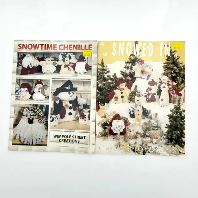 2 folletos de creaciones callejeras Wimpole con patrones de oruga nevada y nevada