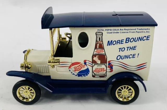 PEPSI-Cola Vintage Look Delivery Truck Coin Bank With Key