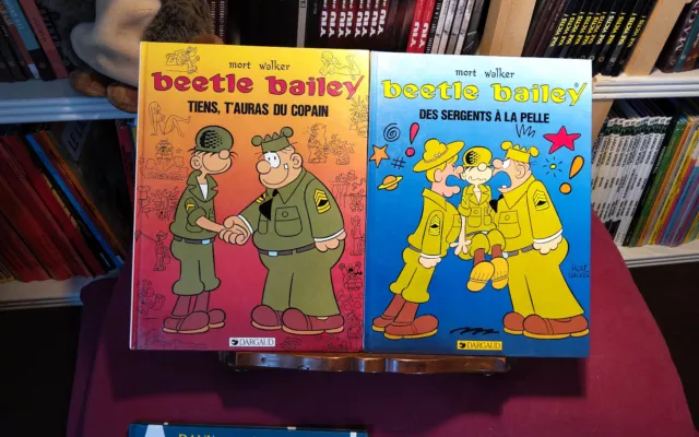 BEETLE BAILEY 1)Tiens, t'auras un copain et 2)Des sergents à la pelle EO TBE