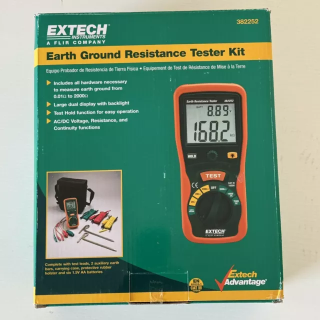 Extech 382252 Ground Resistance Tester Kit
