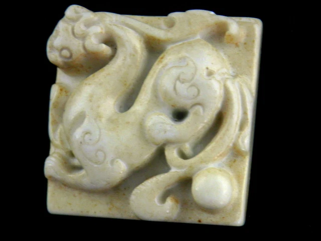 Good Quality Chinese Jade Hand Carved *Lee Dragon* Seal QQ093